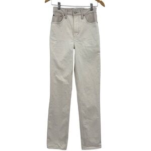 Abercrombie & Fitch The 90s Straight Ultra High Rise Curve Love Jean | Ecru | 26